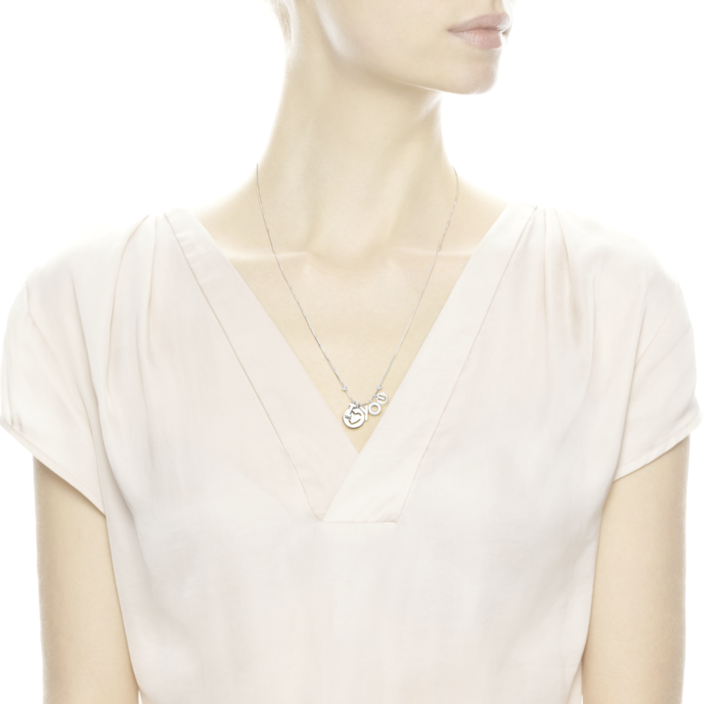 I love you silver necklace