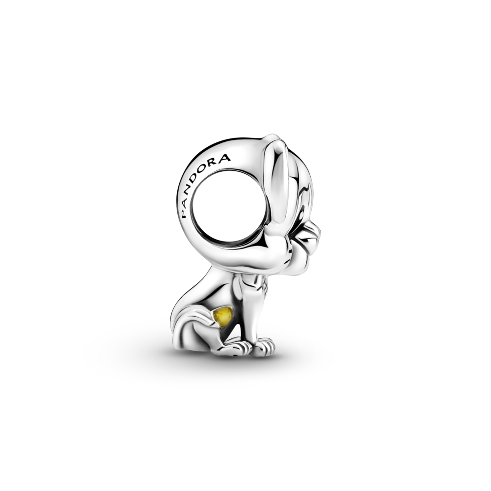 Disney Simba sterling silver charm with black and orange enamel