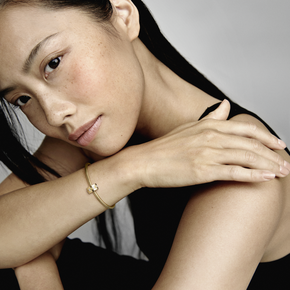 14k gold-plated clip with sunshine yellow and CZ