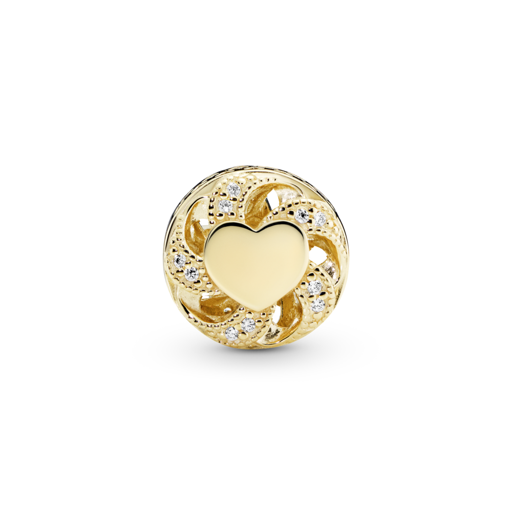 Gold charm with CZ