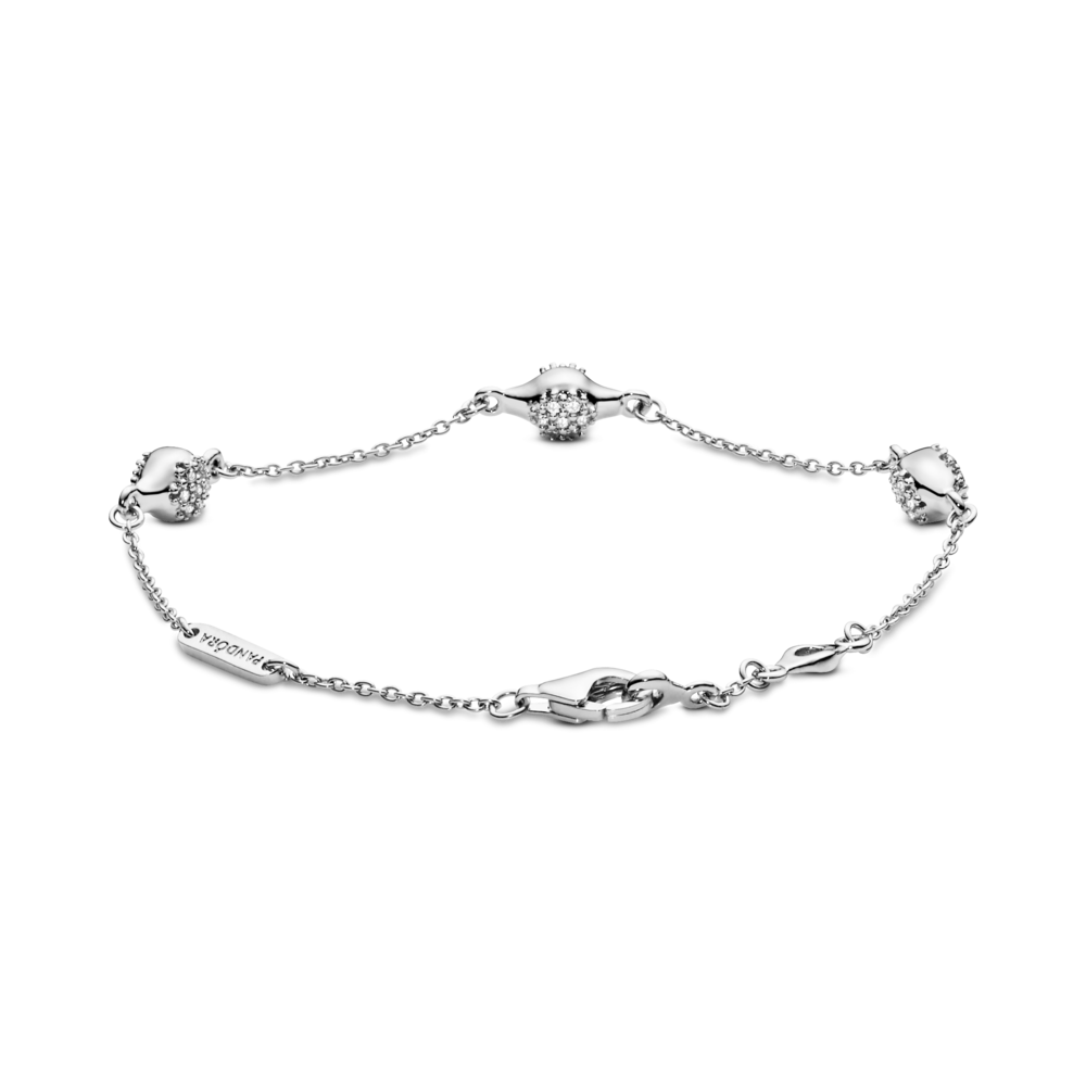 Modern LovePods silver bracelet with CZ