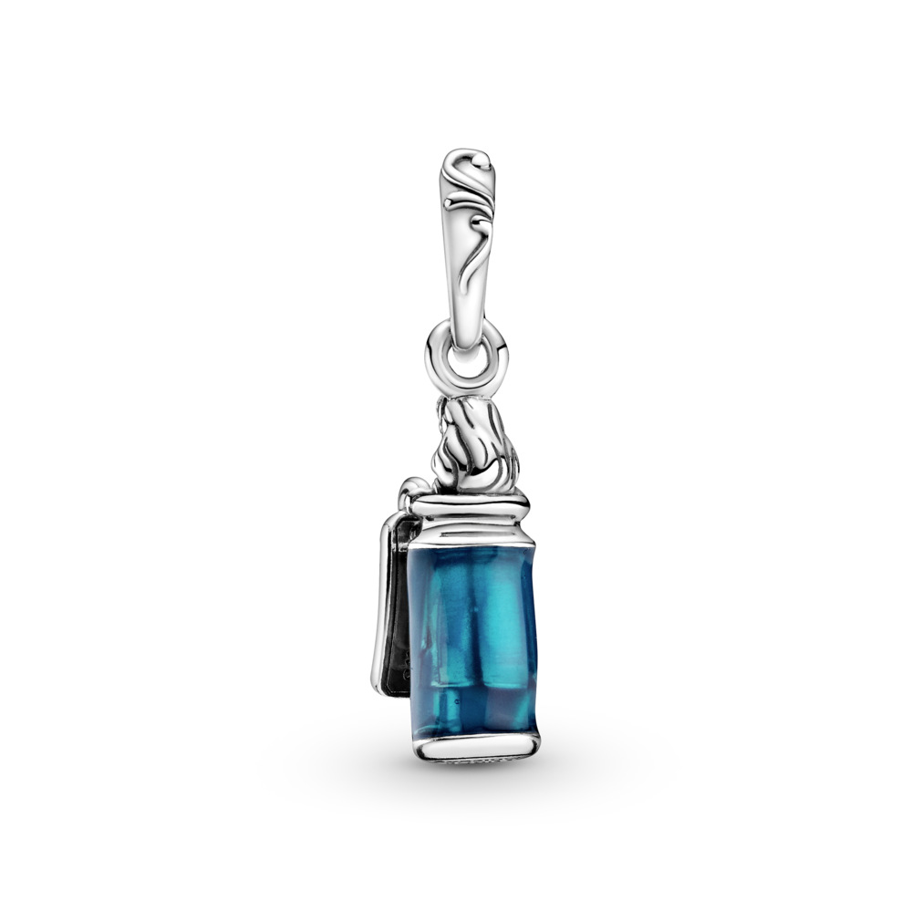 Disney Alice in Wonderland sterling silver dangle with transparent blue enamel