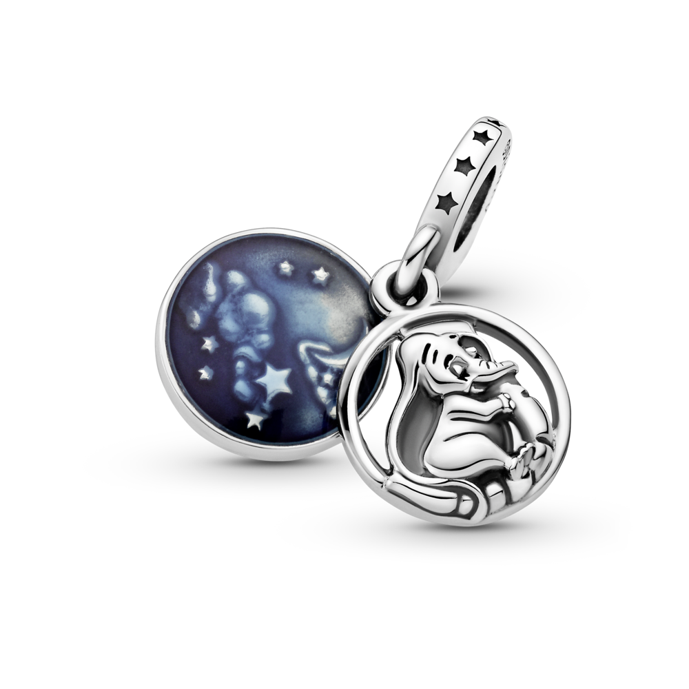 Disney Dumbo sterling silver dangle with shaded blue enamel
