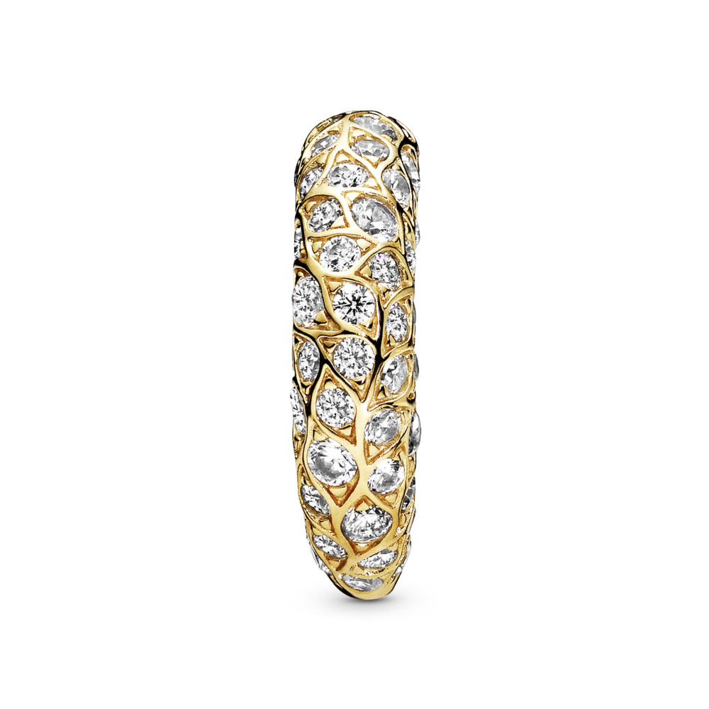 14k gold-plated ring with CZ