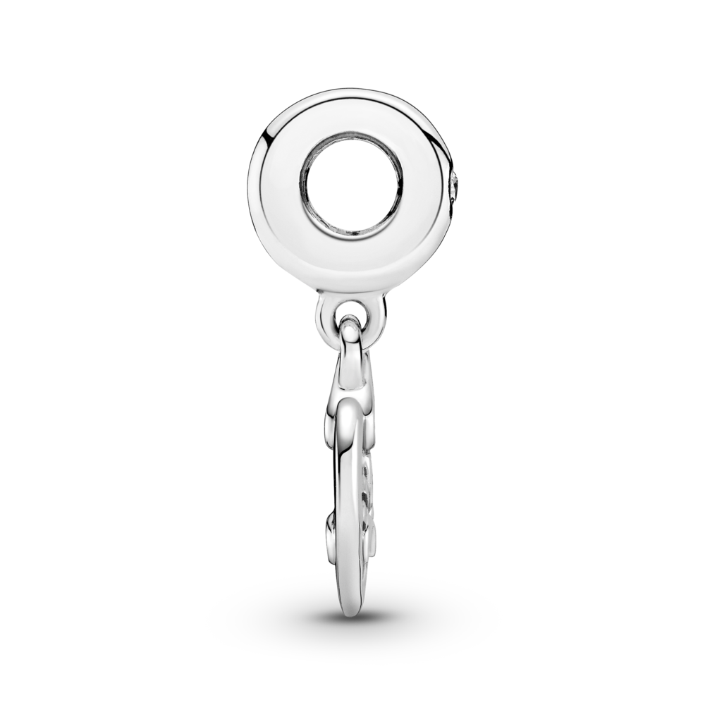 Friends and infinity heart sterling silver dangle with CZ