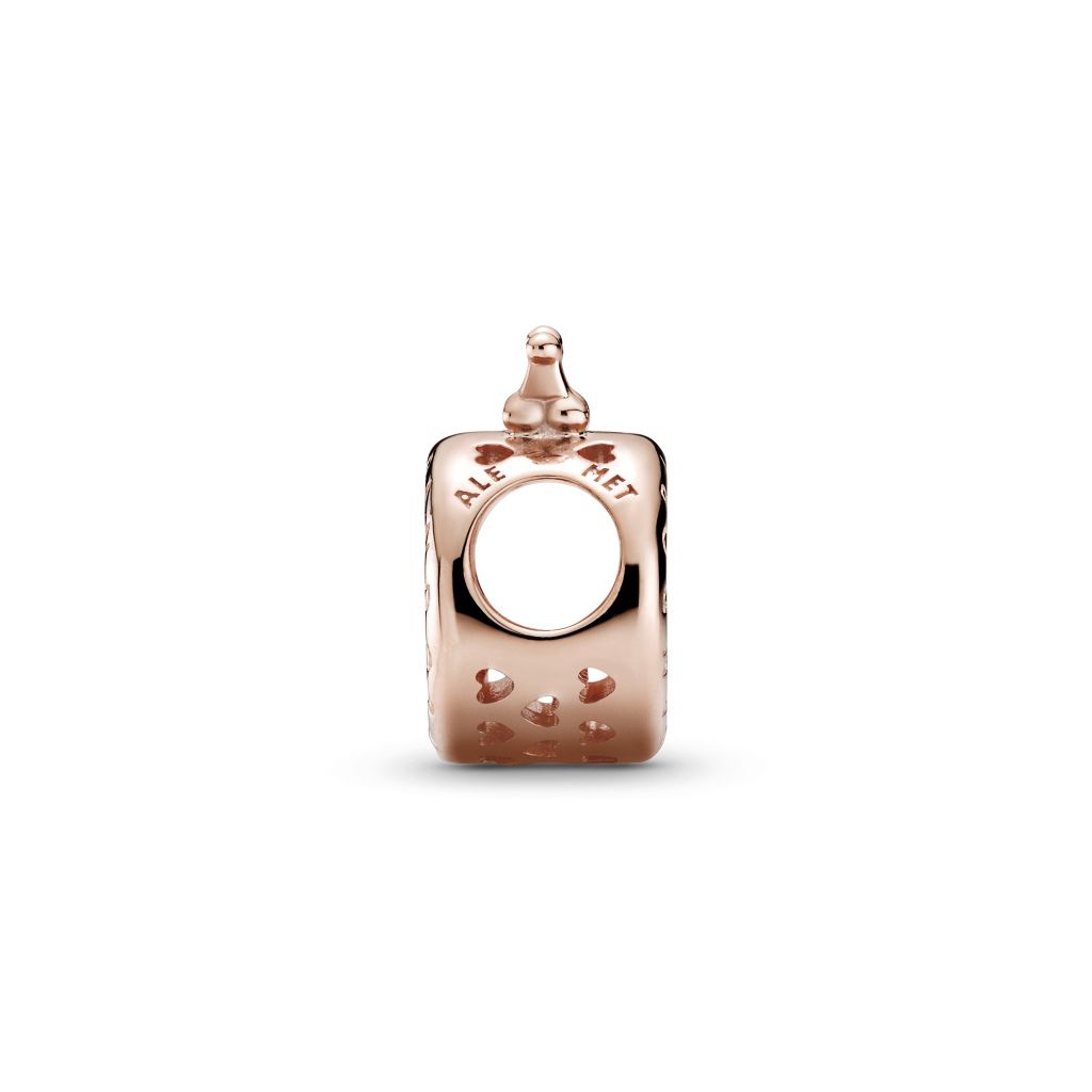 Crown O 14k rose gold-plated charm