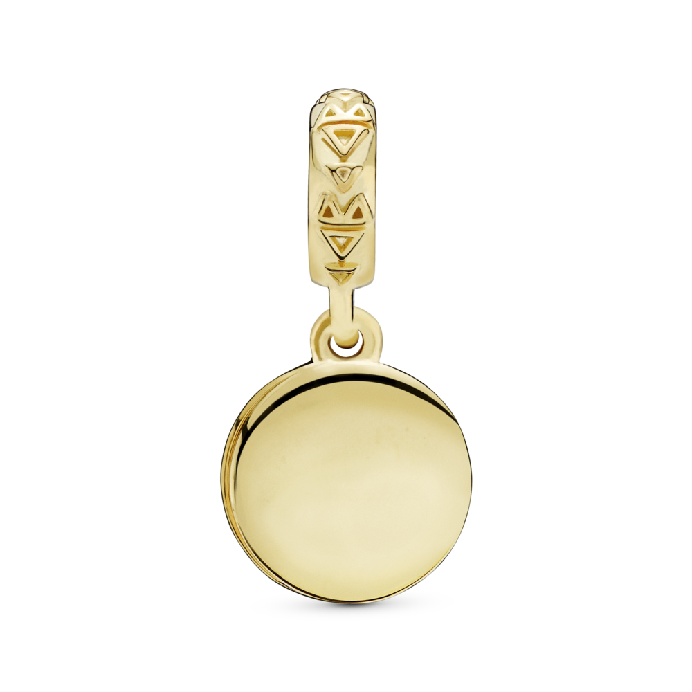 Disney Simba and Mufasa 14k gold-plated dangle with transparent orange, yellow and red enamel