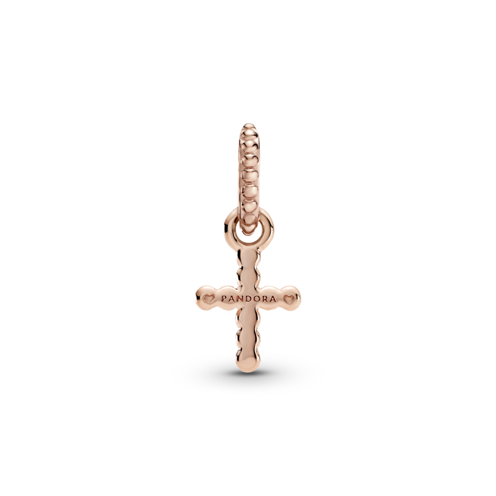 Cross 14k rose gold-plated dangle