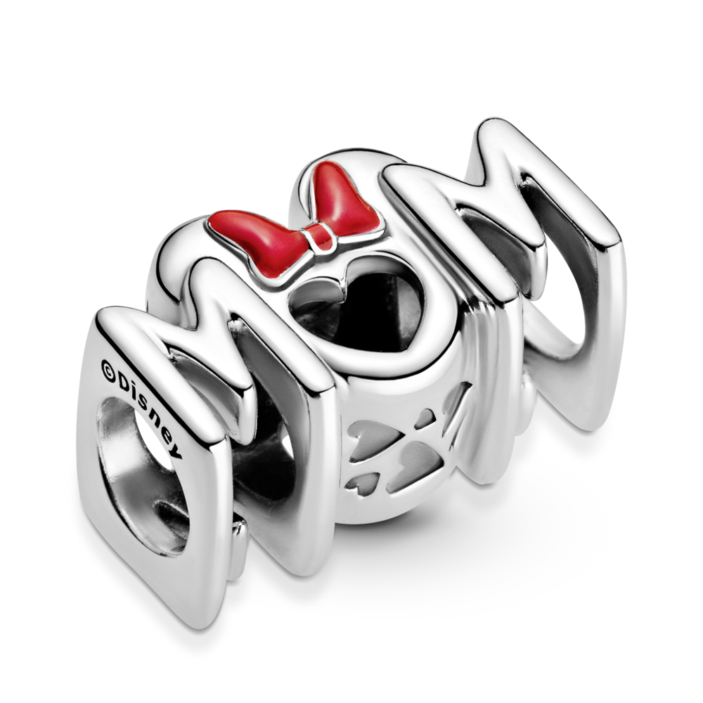 Disney Minnie Mum sterling silver charm with red enamel