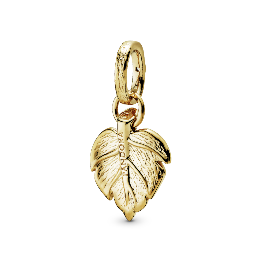 Leaf Pandora Shine pendant with CZ