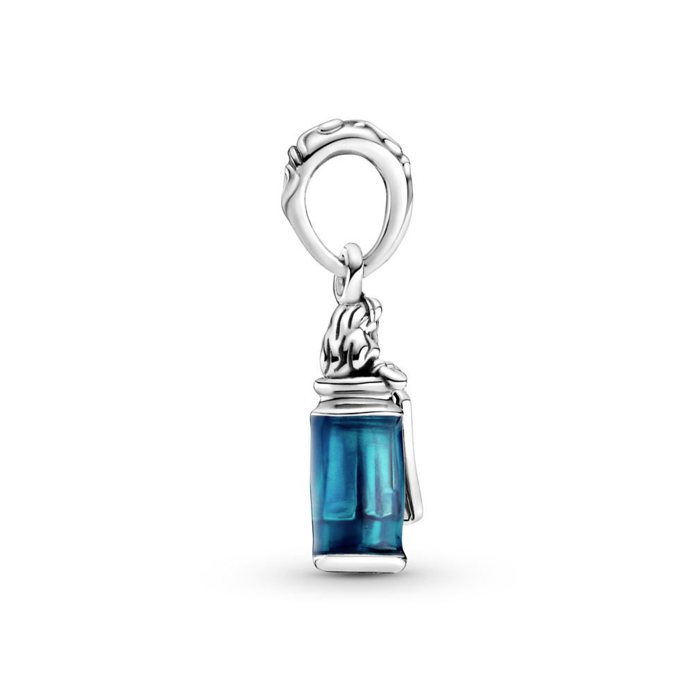 Disney Alice in Wonderland sterling silver dangle with transparent blue enamel