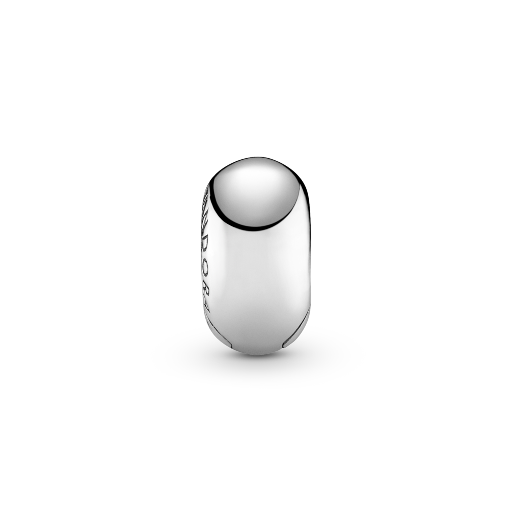 Sterling silver clip with marine green crystal and silicone grip