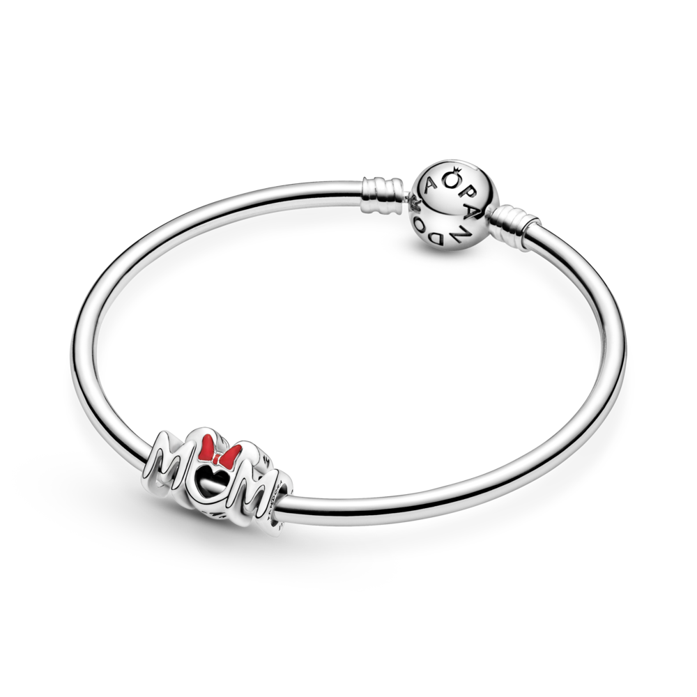 Disney Minnie Mum sterling silver charm with red enamel