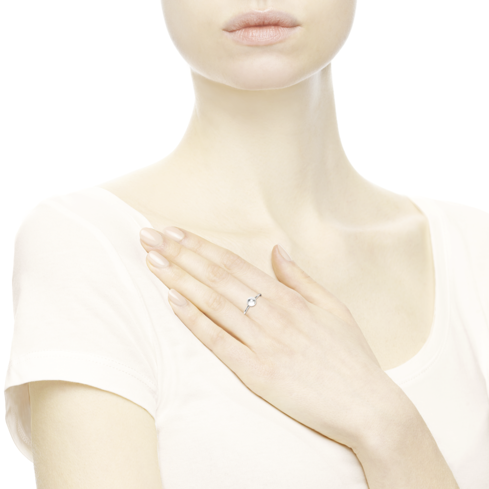Silver ring with CZ