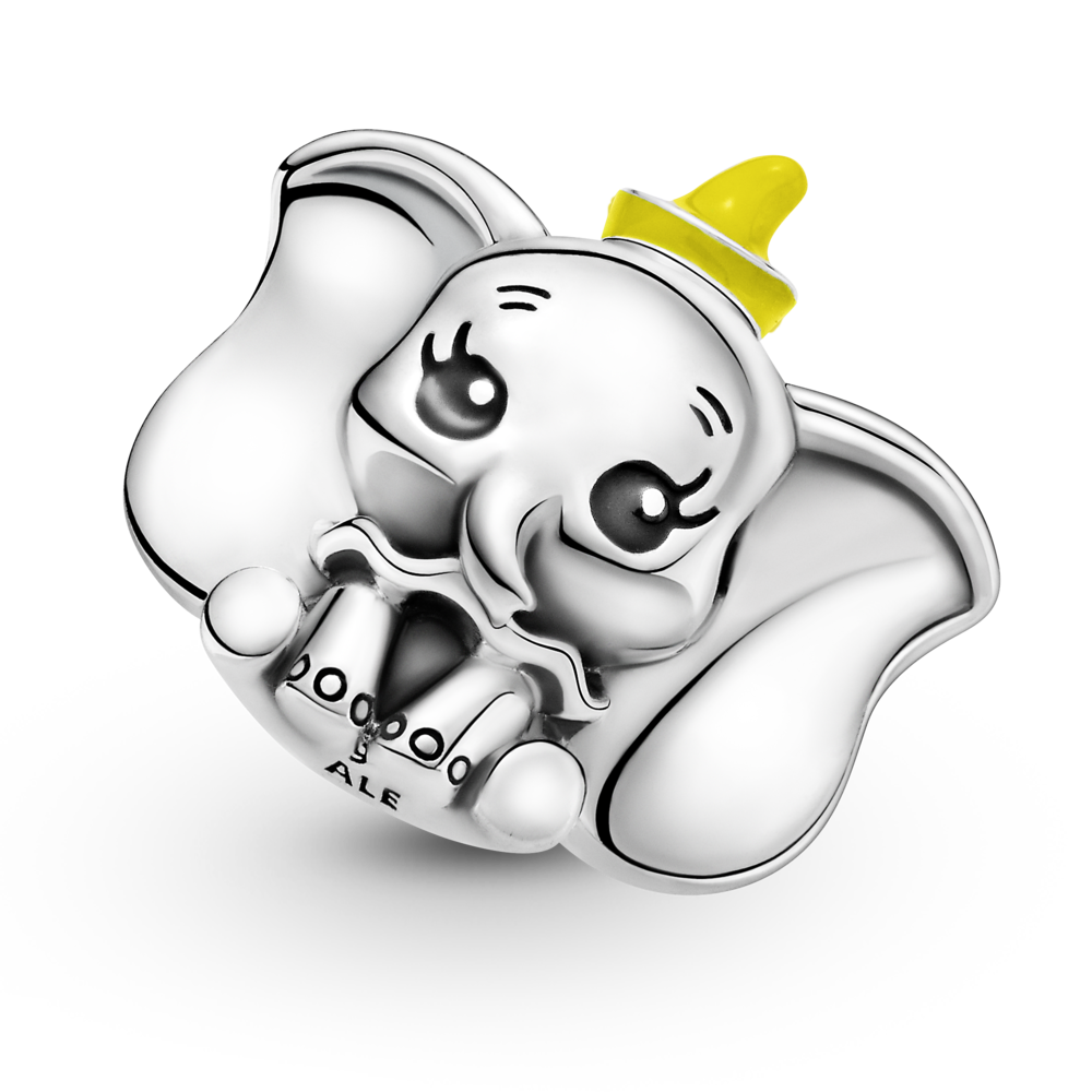 Disney Dumbo sterling silver charm with black and yellow enamel