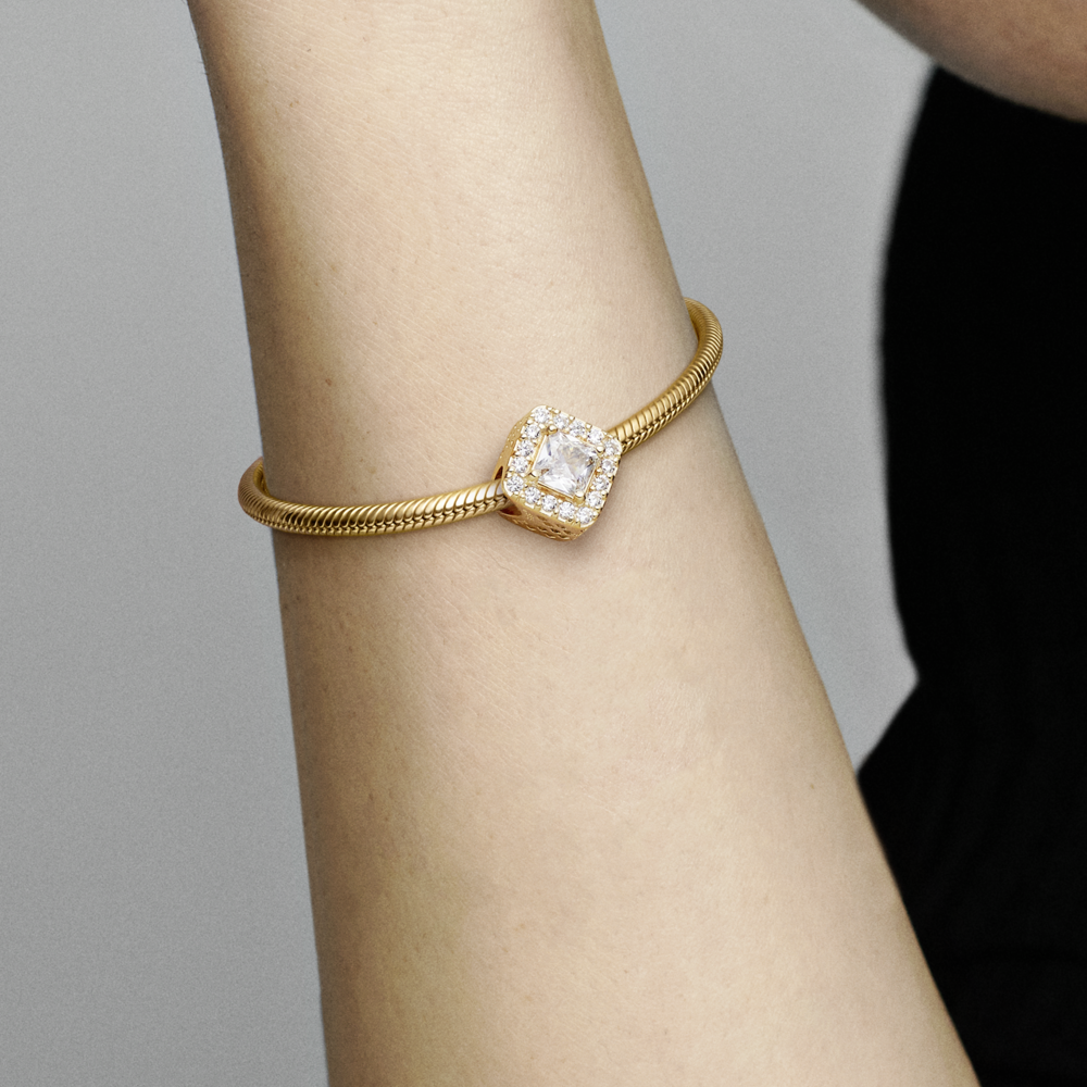 14k charm with CZ