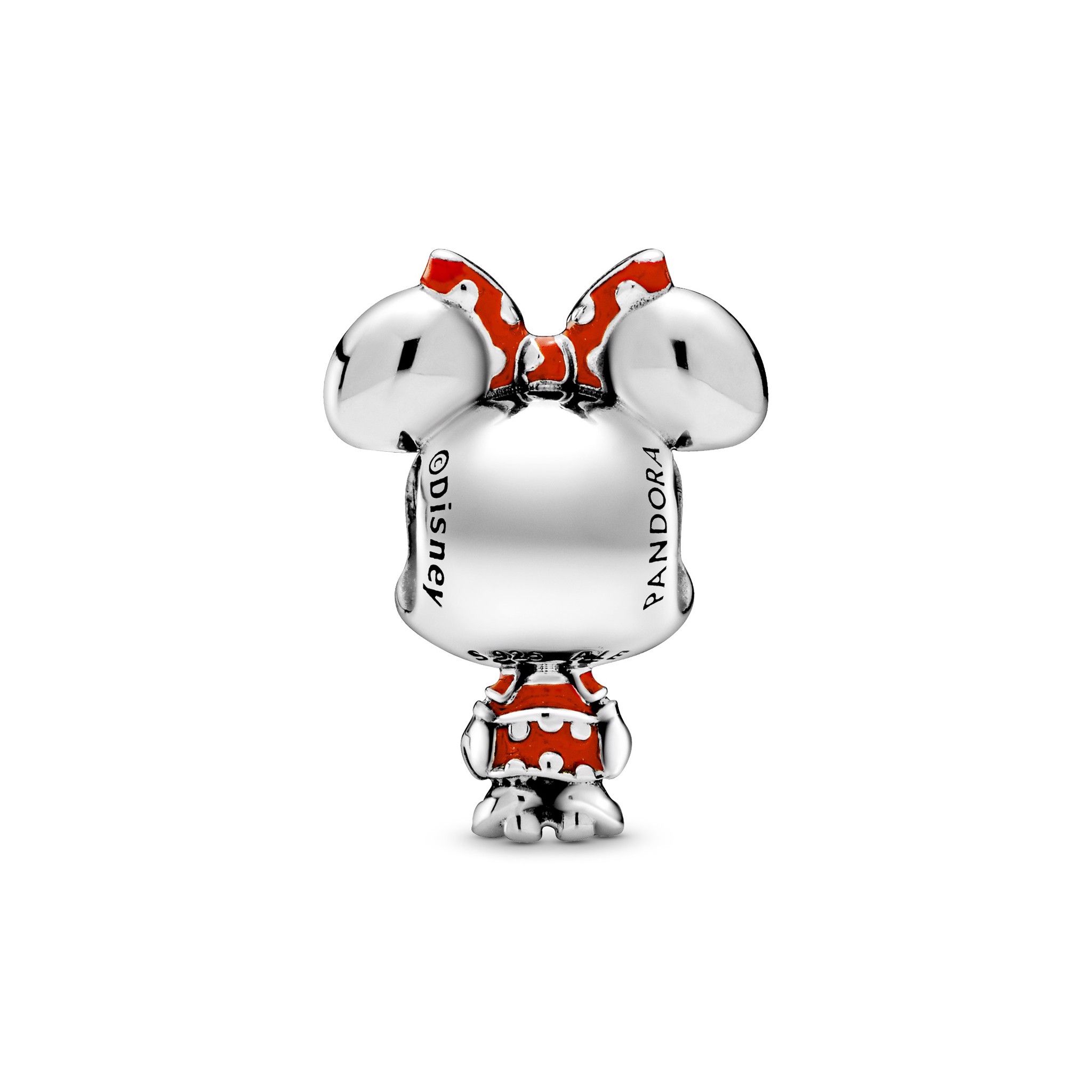 Disney Minnie sterling silver charm with red and black enamel