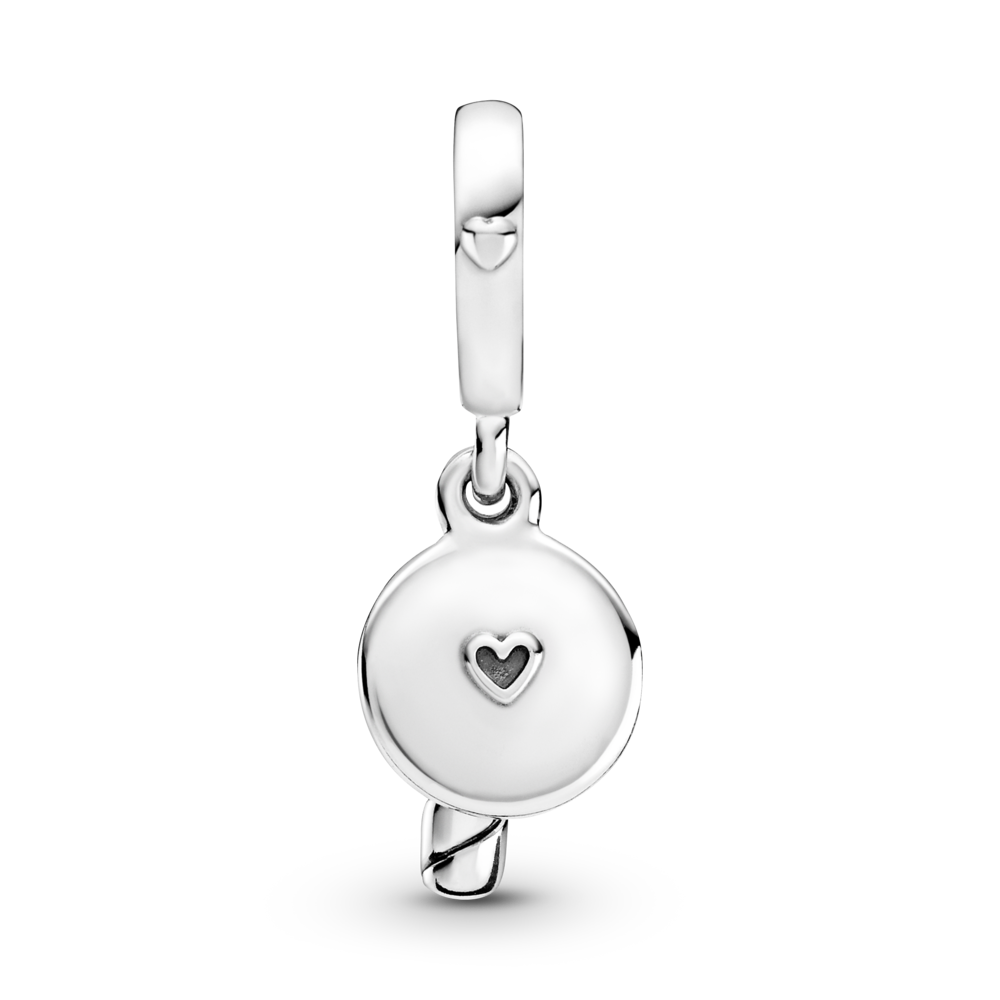Birthday candle and disc sterling silver and 14k gold dangle
