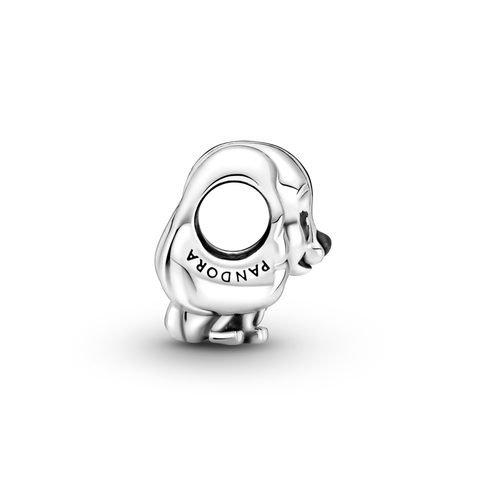 Disney Lady sterling silver charm with black and blue enamel