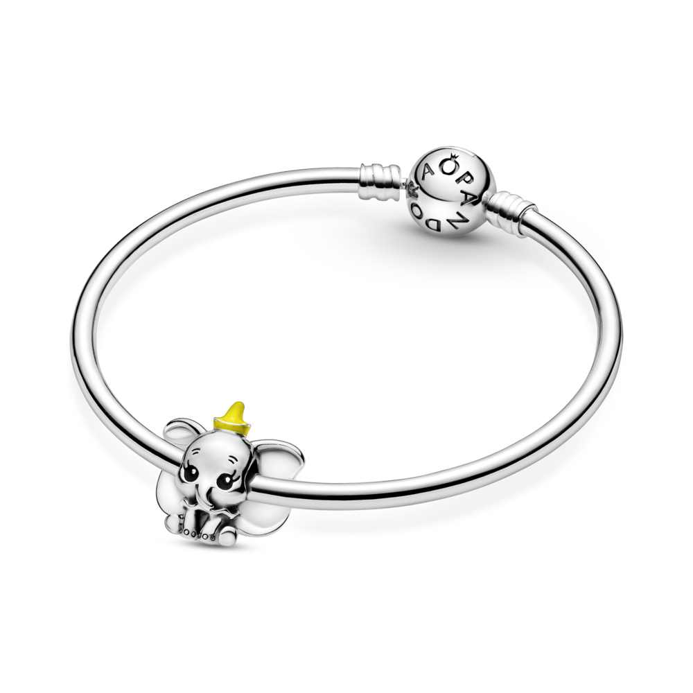 Disney Dumbo sterling silver charm with black and yellow enamel
