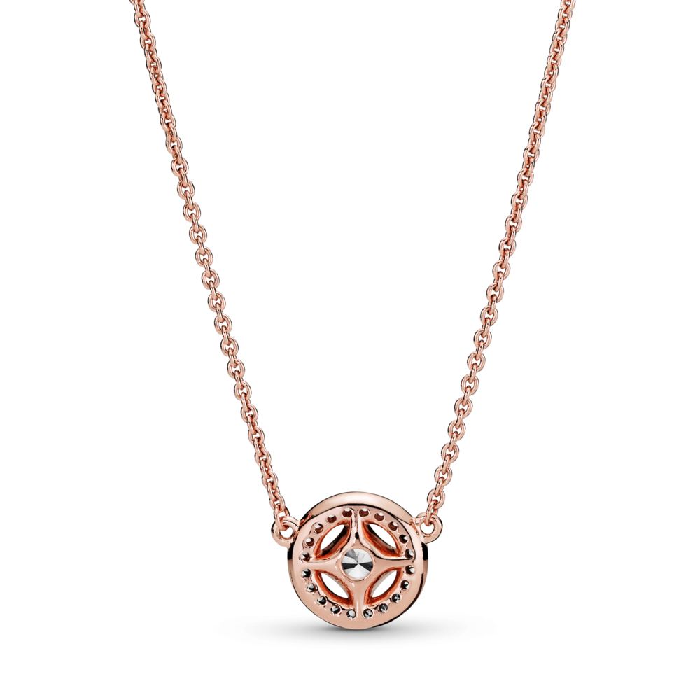 14k rose gold-plated collier with CZ