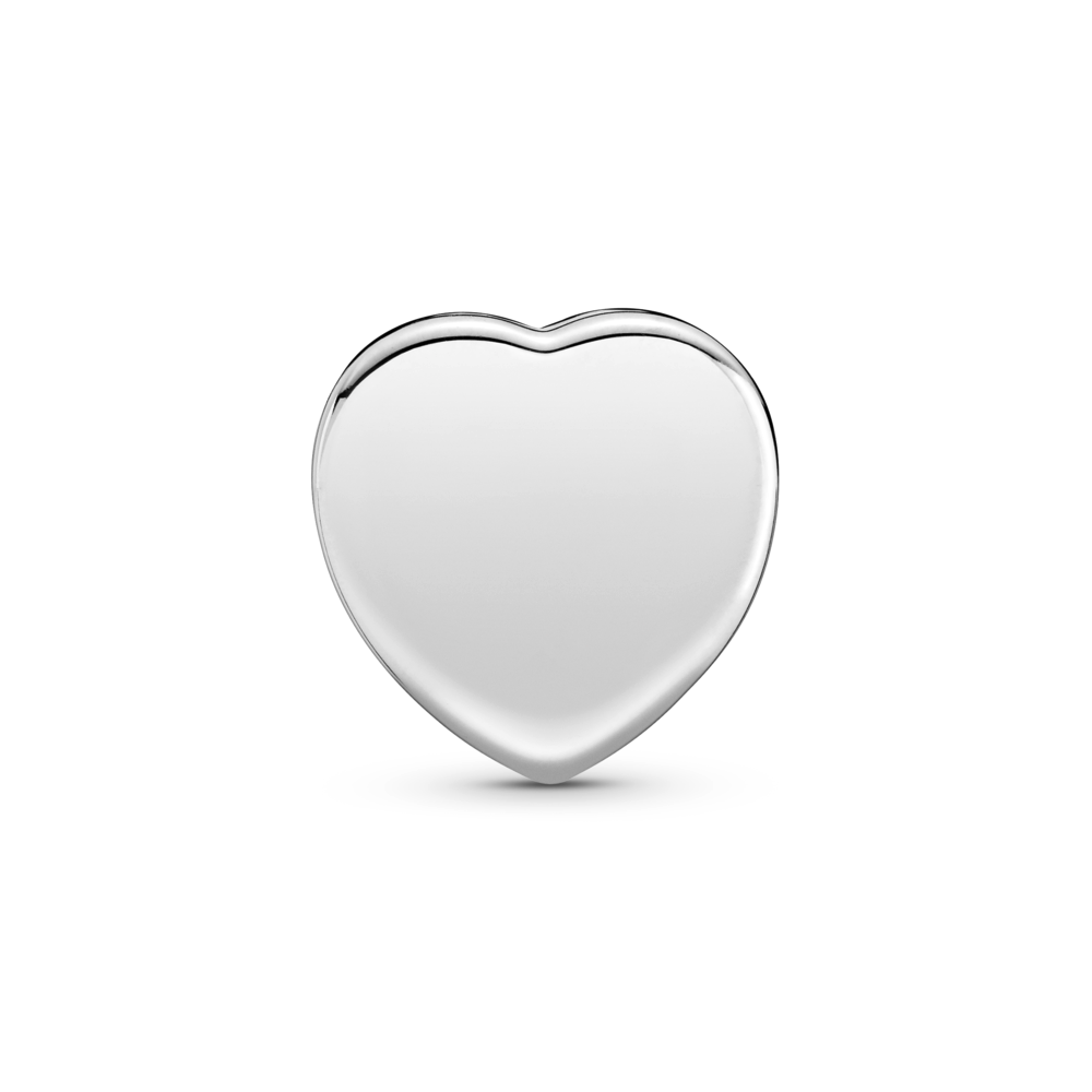 Heart sterling silver clip charm with CZ
