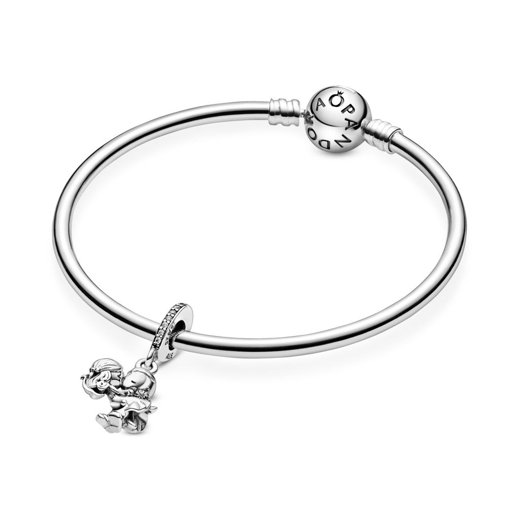 Married couple sterling silver dangle with CZ