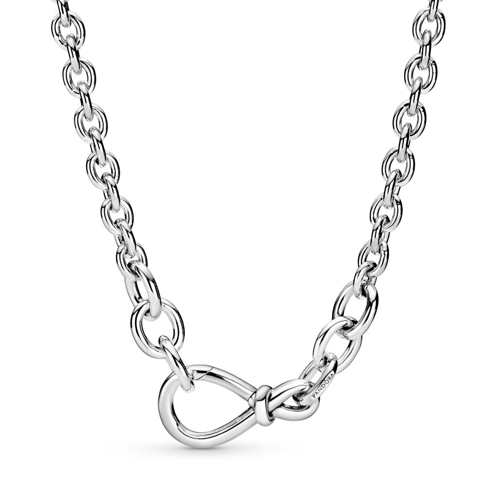 Infinity sterling silver necklace