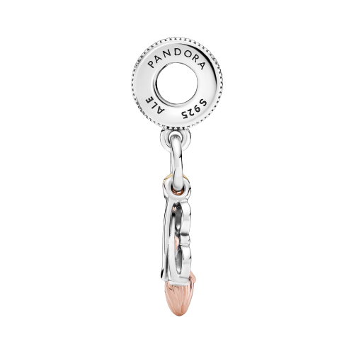 Harry Potter glasses, Nimbus 2000 and lightning bolt sterling silver, 14k gold-plated and 14k rose gold-plated dangle