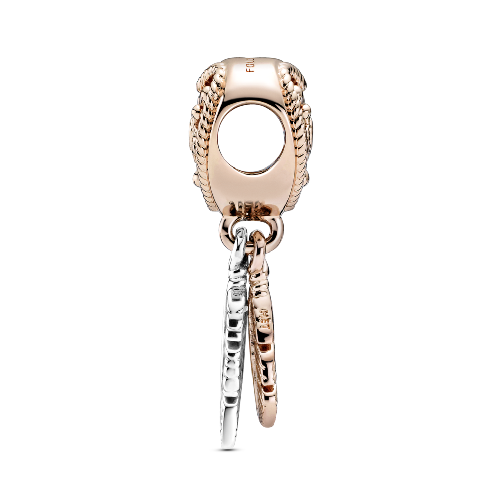 Dreamcatcher 14k rose gold-plated and sterling silver charm