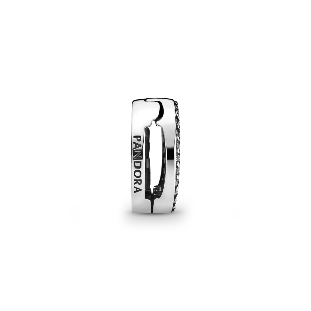 PANDORA Reflexions silver clip charm with CZ