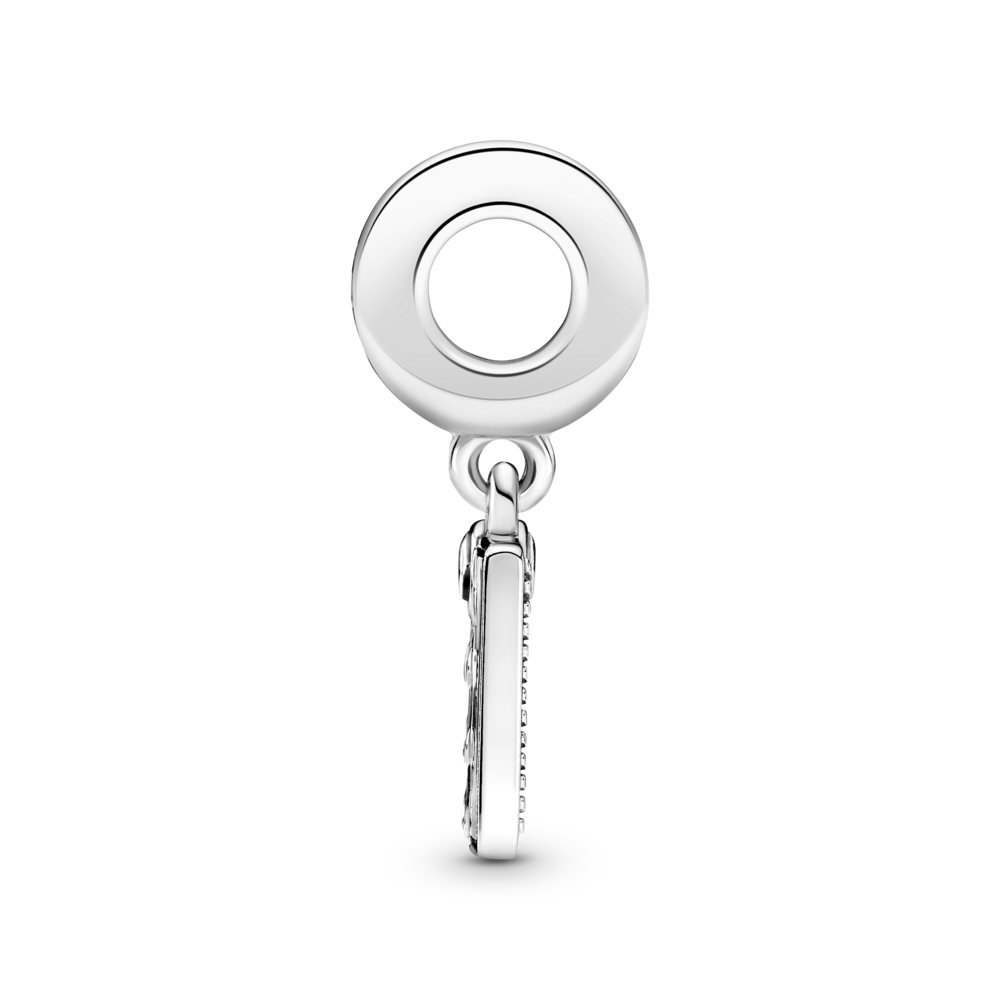 Movie clapperboard sterling silver dangle with black enamel