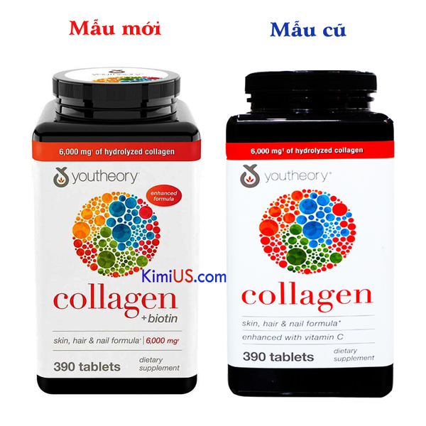  Collagen Youtheory 1,2&3 390 viên - Viên uống nuôi dưỡng da trắng khỏe của Mỹ - GG 