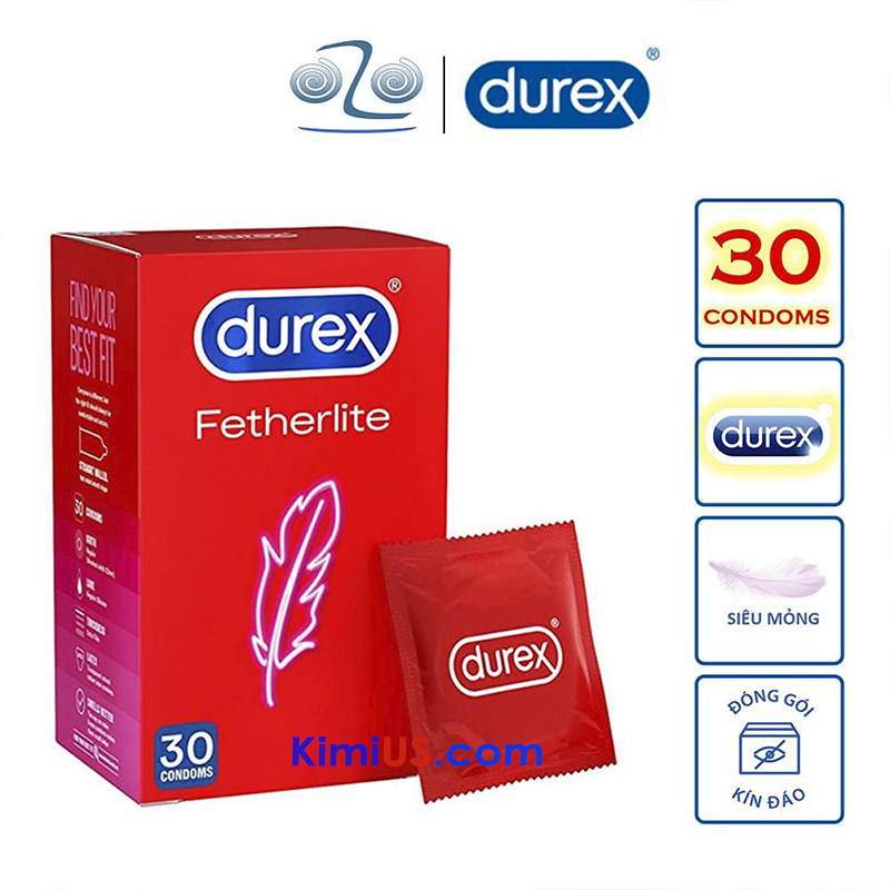  Bao cao su DUREX Fetherlite đỏ 30c - Úc 