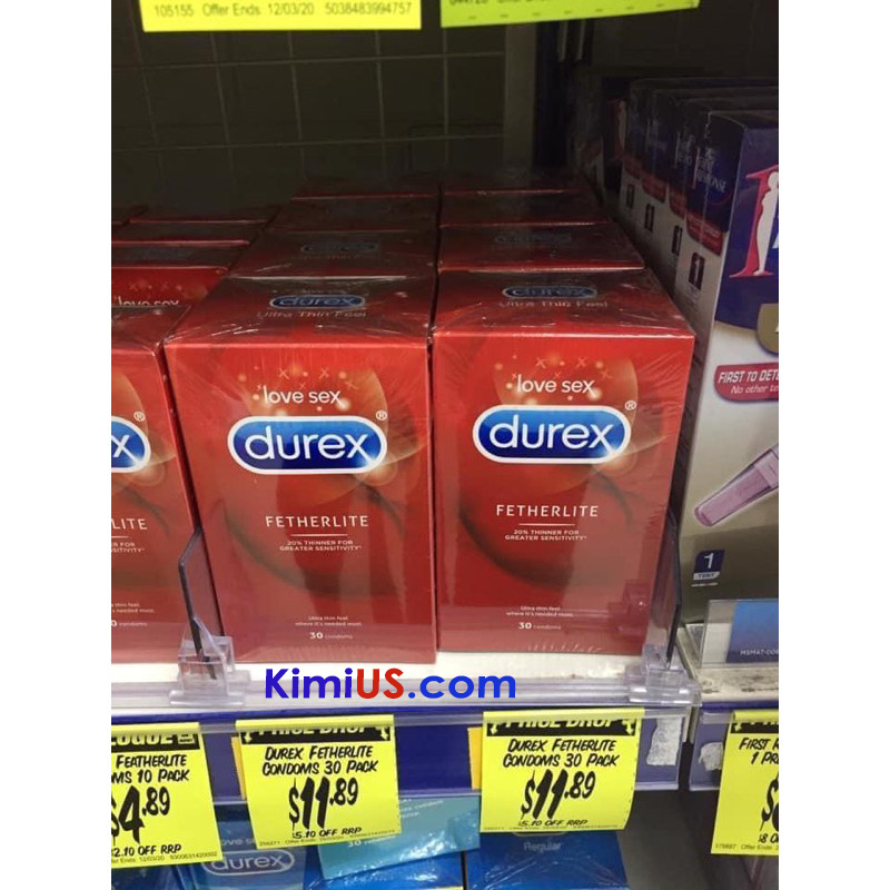  Bao cao su DUREX Fetherlite đỏ 30c - Úc 