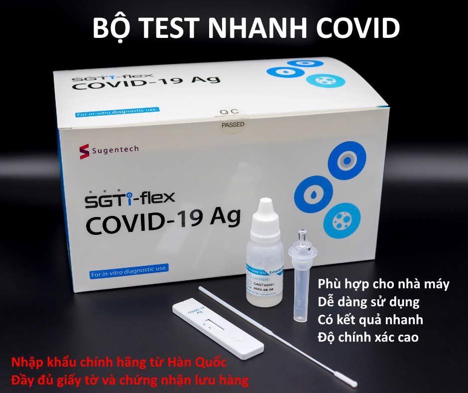  Kit test nhanh Covid-19 của hãng SUGENTECH, INC - Hàn Quốc 