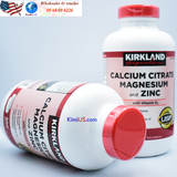  Calcium Magnesium and Zinc with Vitamin D3 Kirkland 500v - Viên uống bổ sung Canxi + Magie + kẽm + Vitamin D3 của Mỹ 