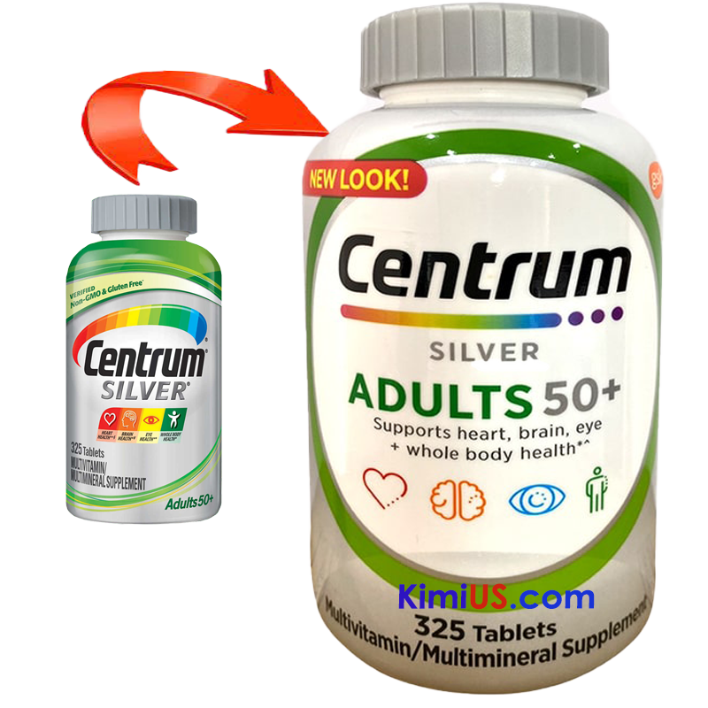 Centrum Silver Adults 50+ 325 viên - TPCN bổ sung Vitamin khoáng chất cho nam/nữ trên 50 tuổi của Mỹ