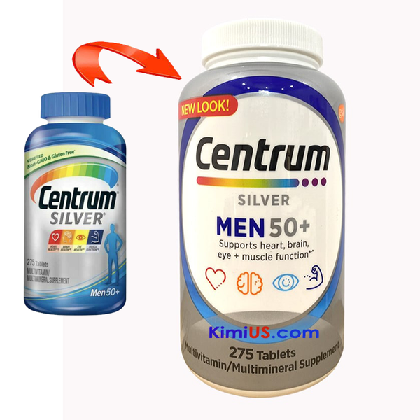  Centrum Silver men 50+ 275 viên - Viên uống bổ sung đa vitamin cho nam trên 50 tuổi của Mỹ 