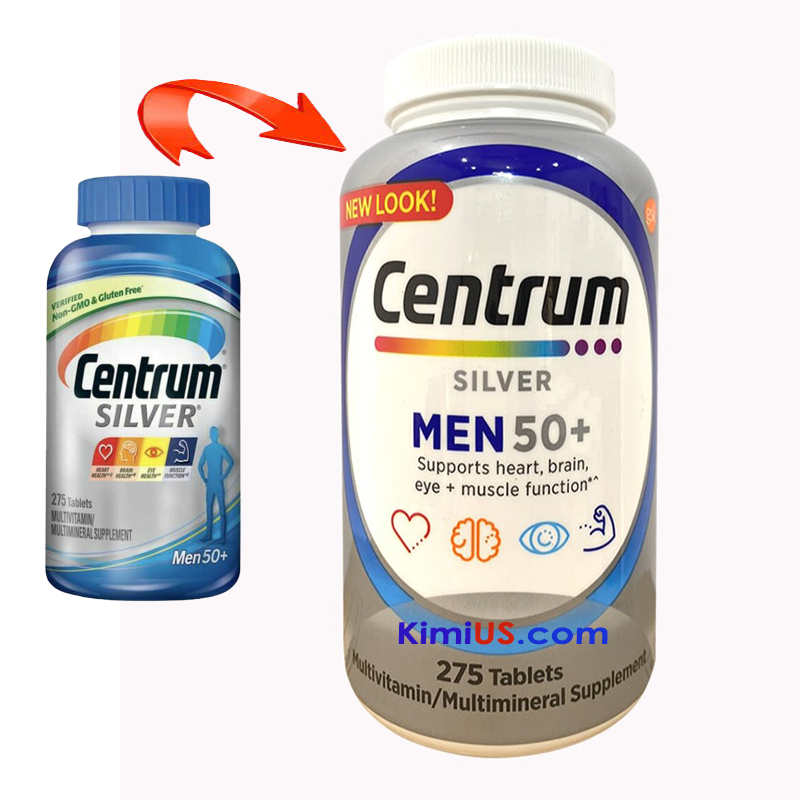  Centrum Silver men 50+ 275 viên - Viên uống bổ sung đa vitamin cho nam trên 50 tuổi của Mỹ 