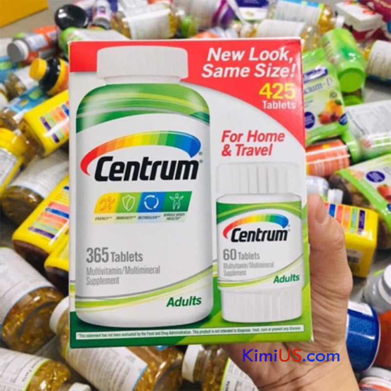  Centrum Adults 425 viên - TPCN bổ sung MultiVitamin/khoáng chất cho người lớn tốt nhất của Mỹ 