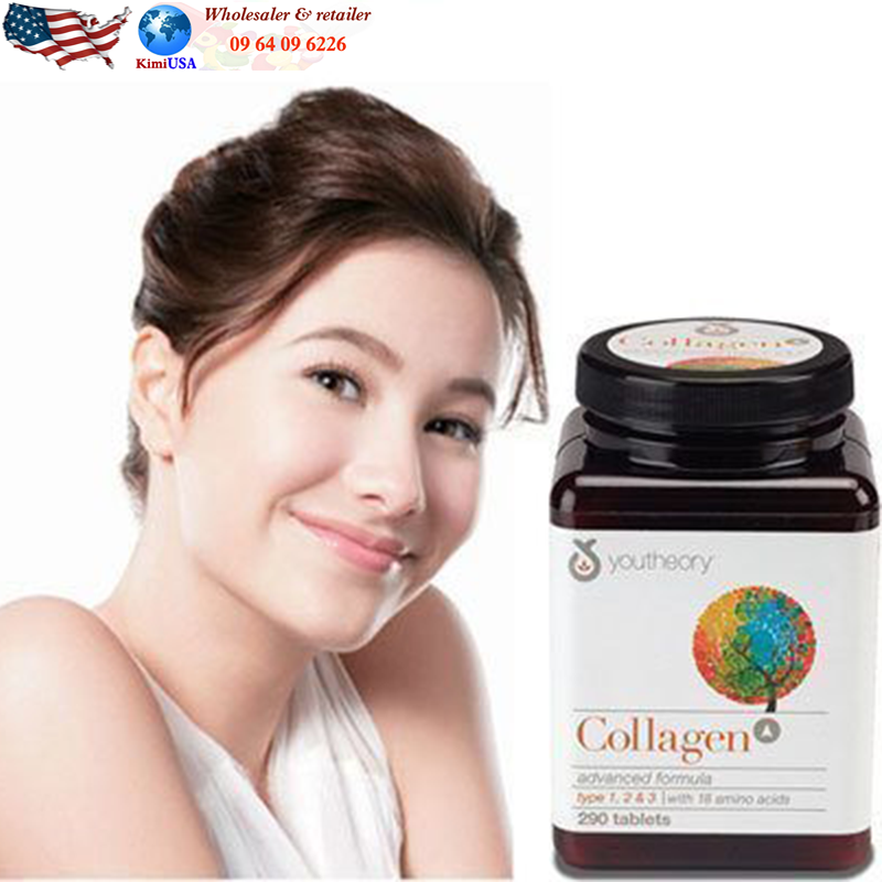 Collagen Youtheory Type 1, 2&3 290 viên - Hỗ trợ trắng da, chống lão hóa da, trị tàn nhang, bổ xương khớp của Mỹ