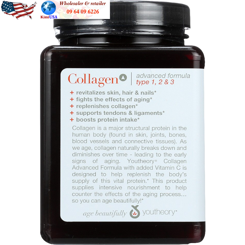 Collagen Youtheory Type 1, 2&3 290 viên - Hỗ trợ trắng da, chống lão hóa da, trị tàn nhang, bổ xương khớp của Mỹ