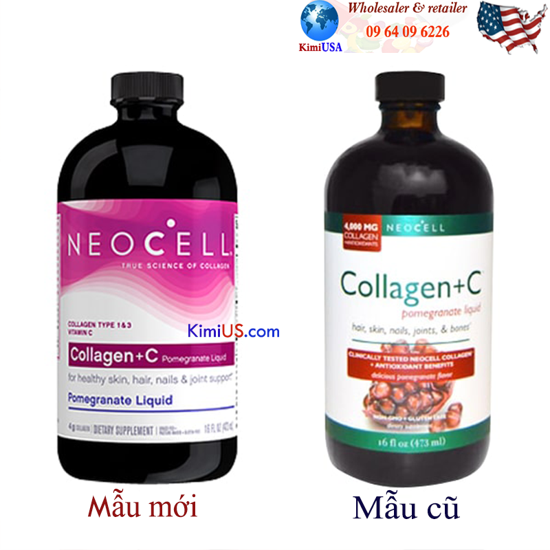 Neocell Collagen +C 473ml - Nước collagen làm chậm trình lão hóa cao cấp của Mỹ