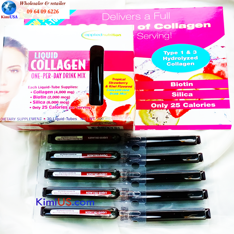 Nước uống đẹp da Liquid Collagen 4000mg 30 tuýp của Mỹ - GG
