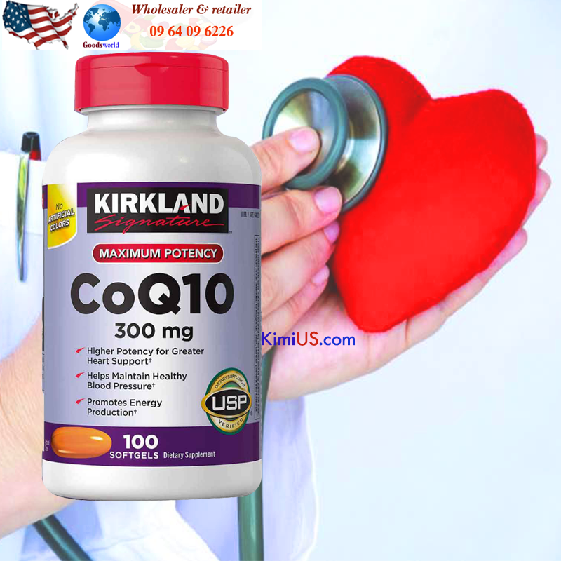  CoQ10 300mg Kirkland 100v - Viên uống hỗ trợ tim mạch tốt nhất của Mỹ 