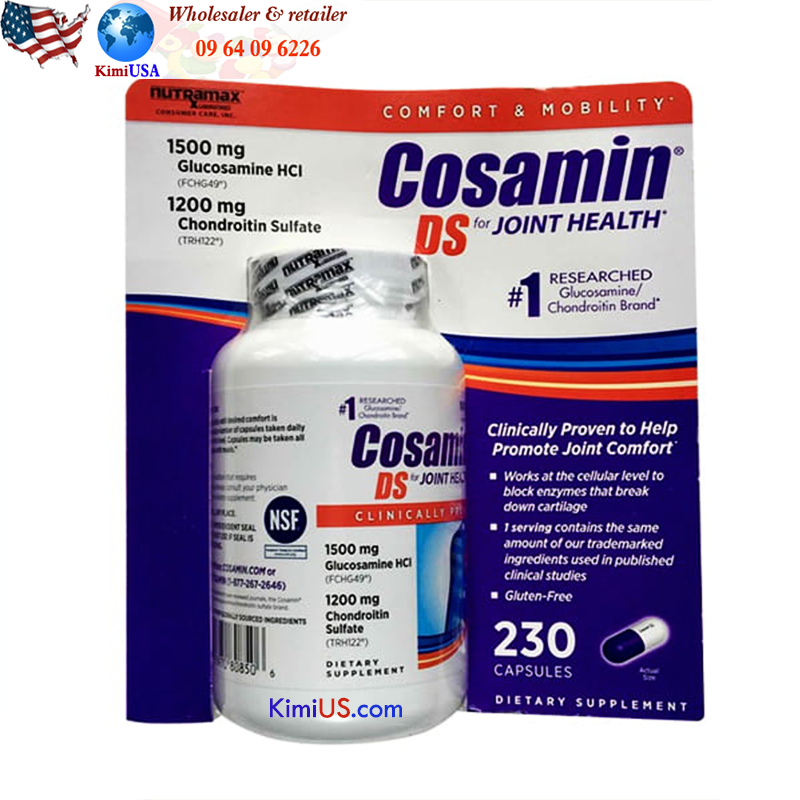 Cosamin DS For Joint Health 230v - Viên uống phục hồi và nuôi dưỡng sụn khớp hàng đầu của Mỹ