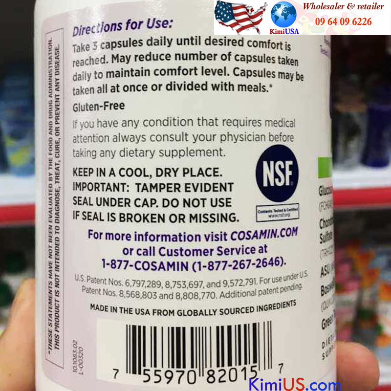 Cosamin DS For Joint Health 108v - Viên uống phục hồi và nuôi dưỡng sụn khớp hàng đầu của Mỹ