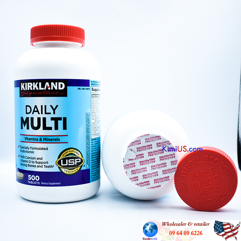  Daily multi Kirkland 500v - Viên uống bổ sung đa vitamin, khoáng chất của Mỹ 