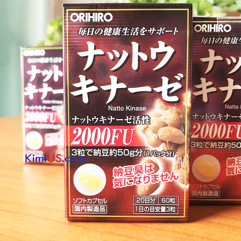 Viên uống hỗ trợ điều trị tai biến Nattokinase 2000FU Orihiro - Nhật Bản